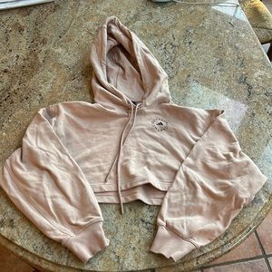 Adidas Stella McCartney cropped hoodie, soft mauvey pink